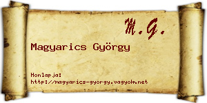 Magyarics György névjegykártya