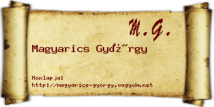 Magyarics György névjegykártya