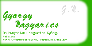 gyorgy magyarics business card